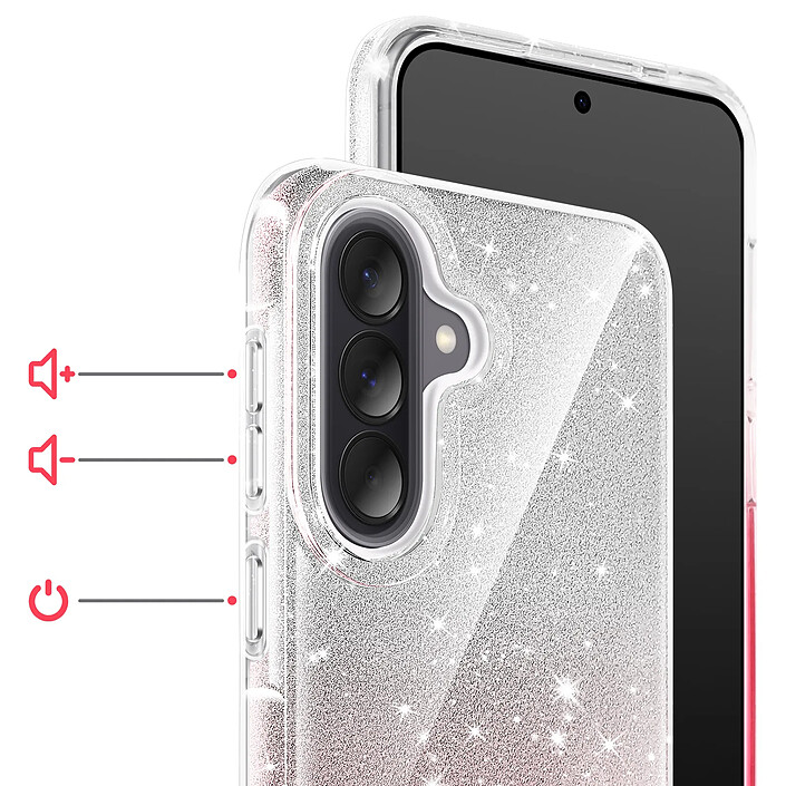 Avis Avizar Coque pour Galaxy A57 Édition Glitter avec Bord Caméra Surélevé