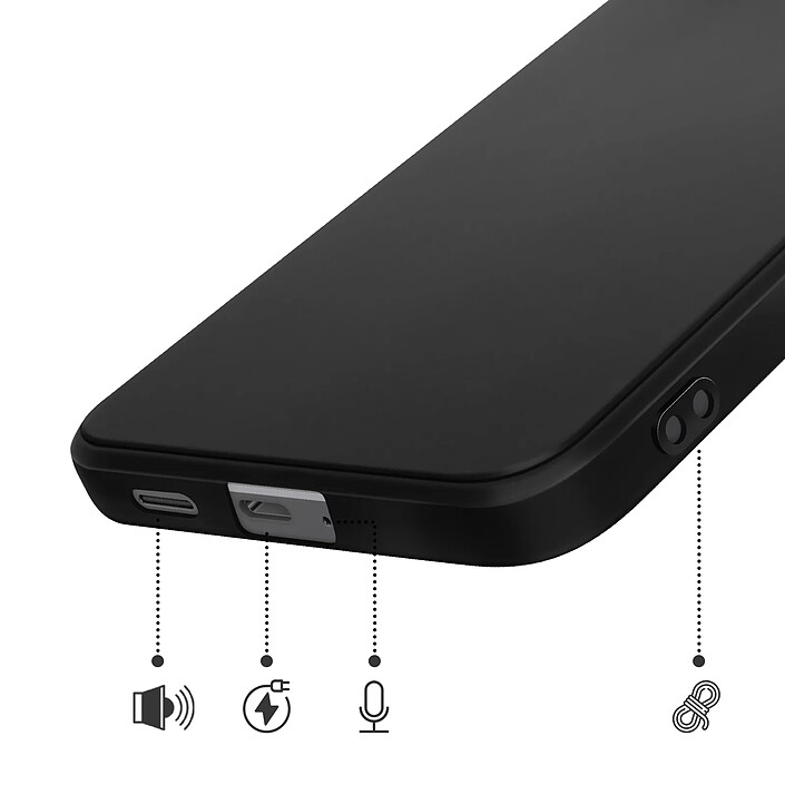 Acheter Avizar Coque pour Galaxy A57 Soft-Touch en Silicone Série Fast Cover Noir