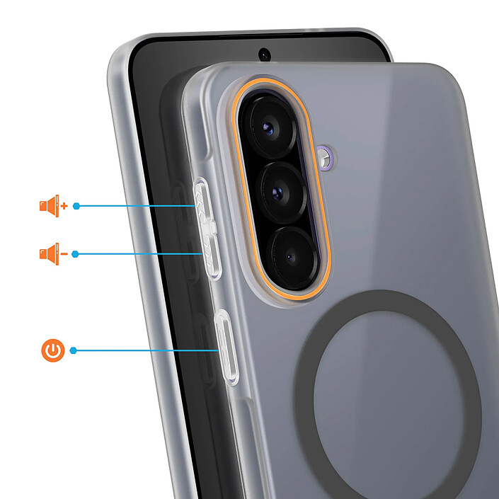 Avis Avizar Coque MagSafe pour Galaxy A57 Effet Givrée avec Contour Caméra Surélevé