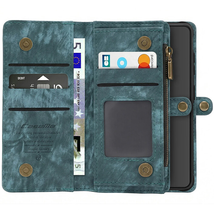 CaseMe Protection 2-en-1 pour Galaxy S26 avec Coque Détachable et Porte-Monnaie Bleu pas cher