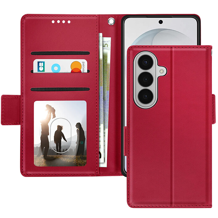 Avizar Étui Portefeuille pour Galaxy S26 Effet Cuir Cousu avec Dragonne