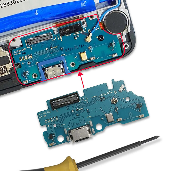 Acheter Clappio Connecteur de Charge USB-C pour Galaxy A17 5G avec Microphone Intégré