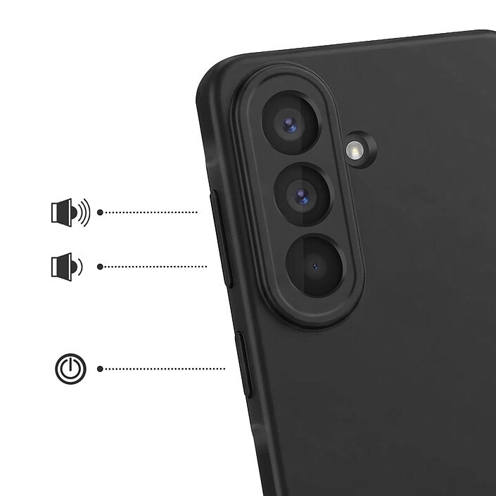 Avis Avizar Coque pour Galaxy A57 Soft-Touch en Silicone Série Fast Cover Noir