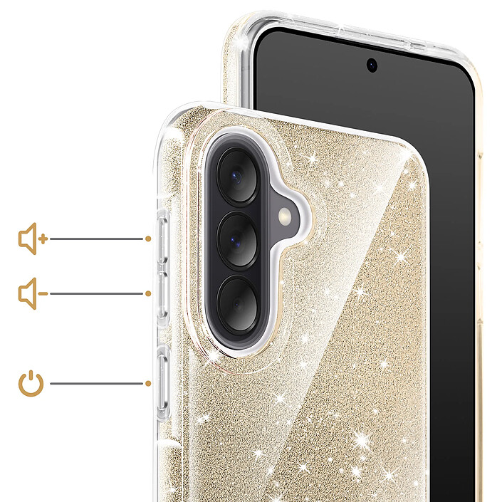 Avis Avizar Coque pour Galaxy A57 Édition Glitter avec Bord Caméra Surélevé
