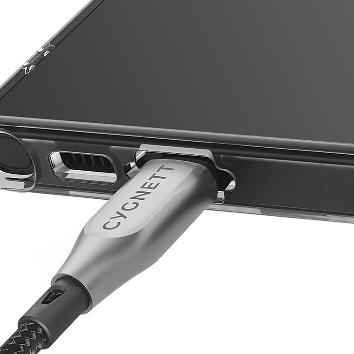 CYGNETT Câble USB-C vers USB-C 3m Charge Rapide Ultra Résistant Noir / Argent pas cher