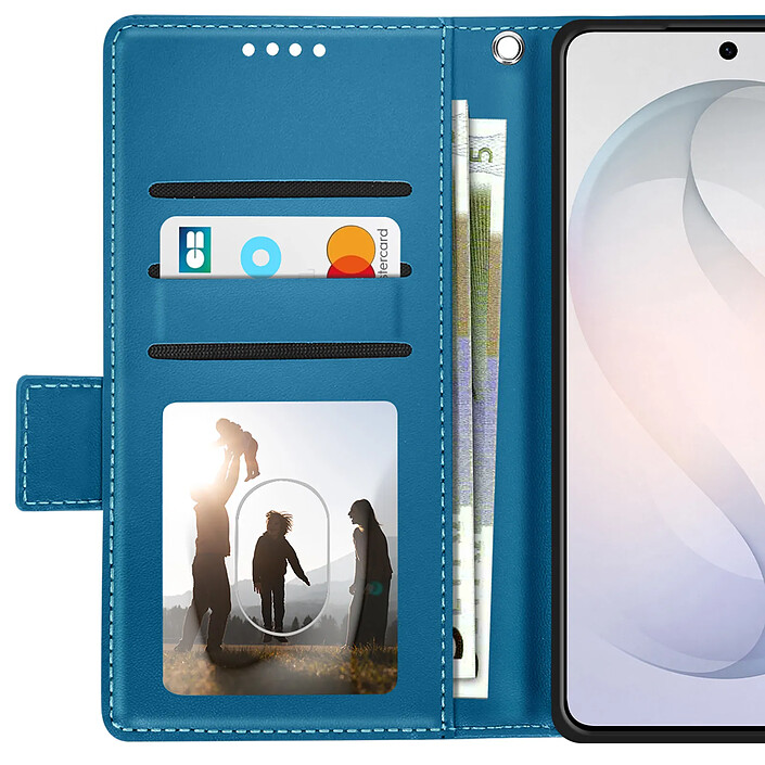 Avizar Étui Portefeuille pour Galaxy S26 Effet Cuir Cousu avec Dragonne pas cher