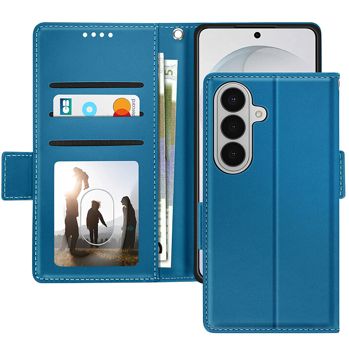 Avizar Étui Portefeuille pour Galaxy S26 Effet Cuir Cousu avec Dragonne
