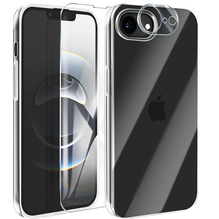 Avizar Pack Coque pour iPhone 17e avec Verre Trempé et Protège Objectif Transparent