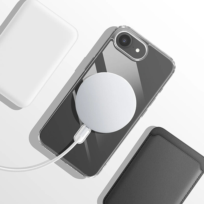 Avizar Coque pour iPhone 17e MagSafe Antichocs Bords Renforcés Qi Transparent pas cher