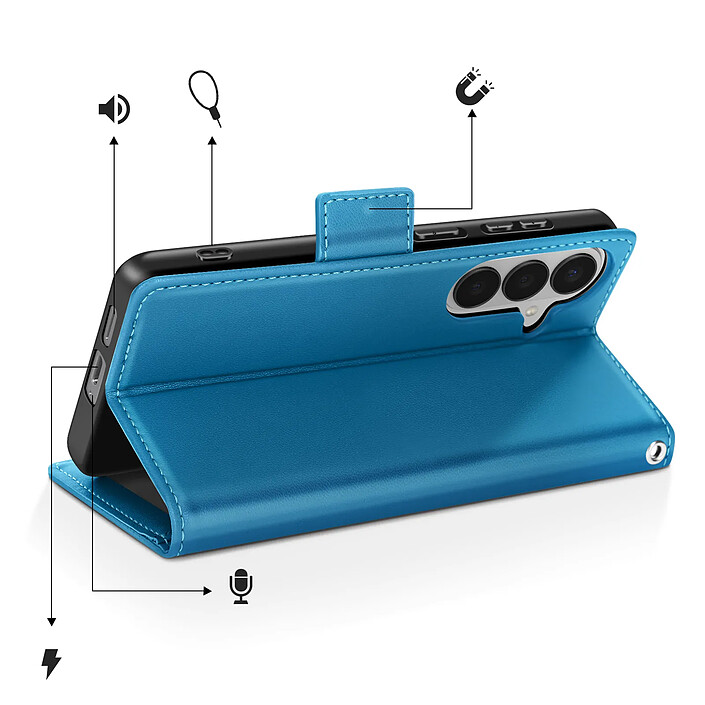 Acheter Avizar Étui Portefeuille pour Galaxy S26 Effet Cuir Cousu avec Dragonne
