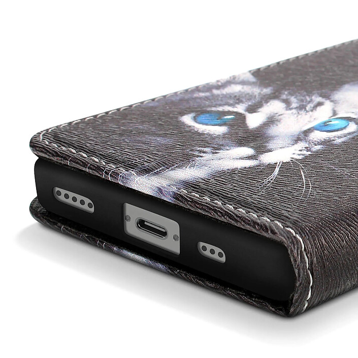 Avizar Étui Folio pour iPhone 17e avec Porte-cartes et Support Vidéo Motif Chat pas cher