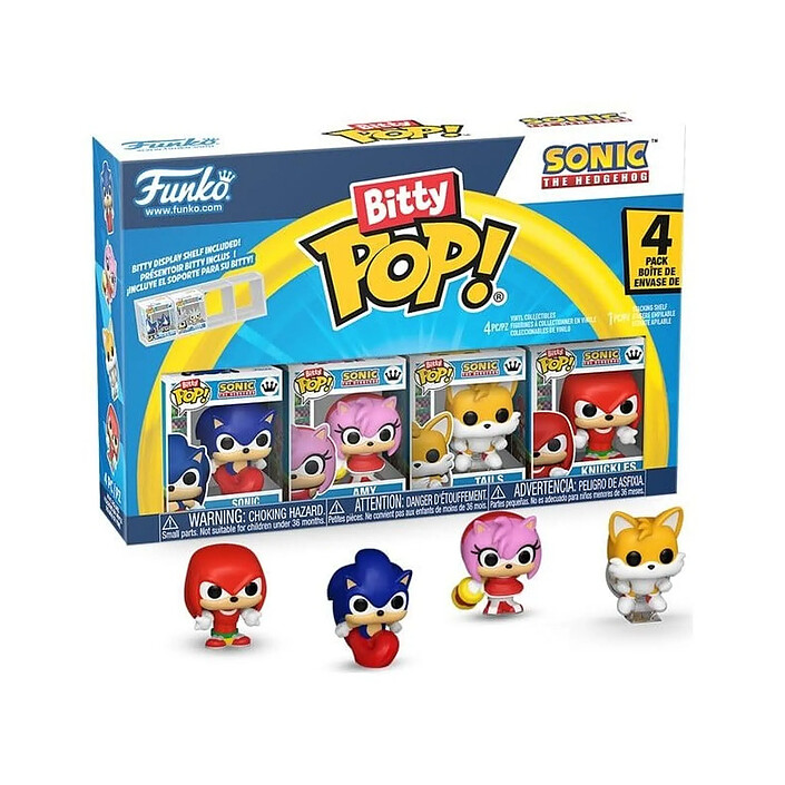 Sonic The Hedgehog - Pack 4 figurines Bitty POP! Sonic 2,5 cm