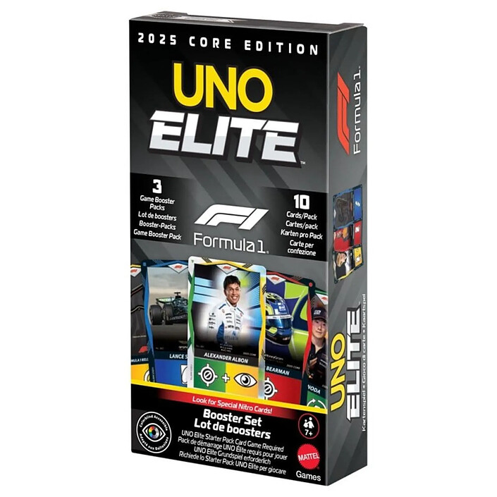 UNO - Jeu de cartes UNO Elite Formula 1 Booster-Set pas cher