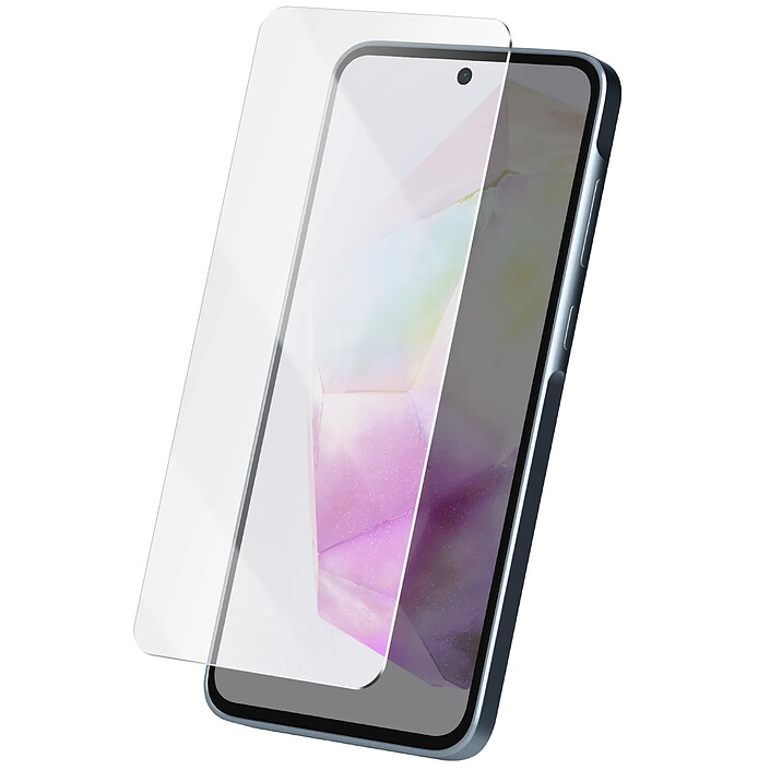 Avizar Verre Trempé 9H pour Galaxy A37 Ultra Résistant Antichoc Noir transparent