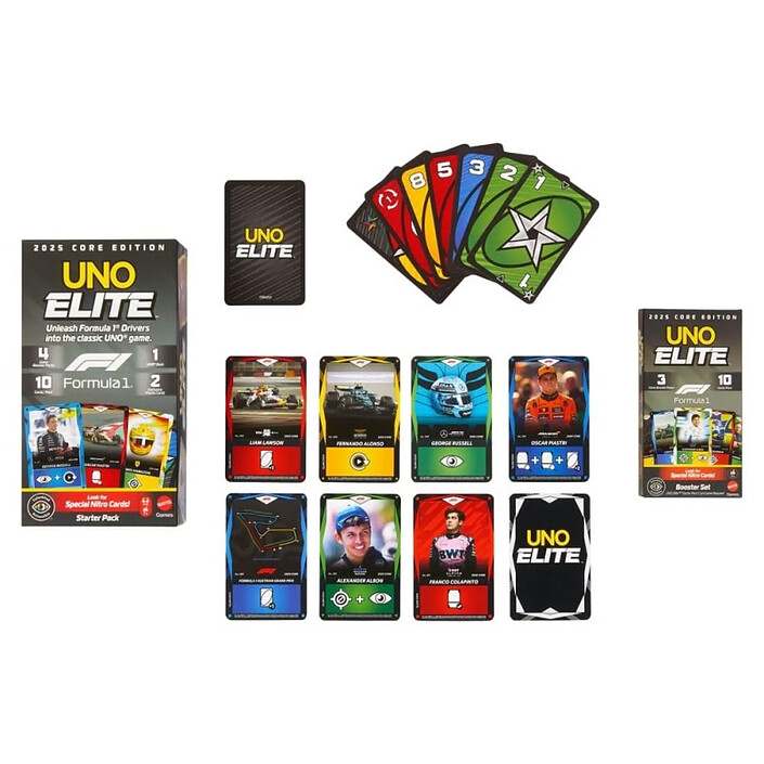 Avis UNO - Jeu de cartes UNO Elite Formula 1 Booster-Set