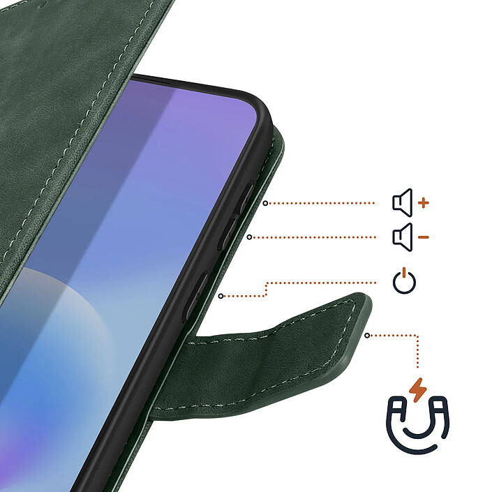 Acheter Avizar Étui Portefeuille pour Galaxy A57 avec Rabat Aimanté et Fonction Support