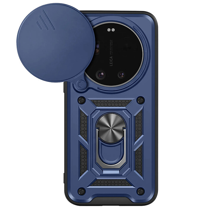 Mayaxess Coque pour Xiaomi 17 Ultra avec Cache Caméra Coulissante et Bague Magnétique Bleu nuit