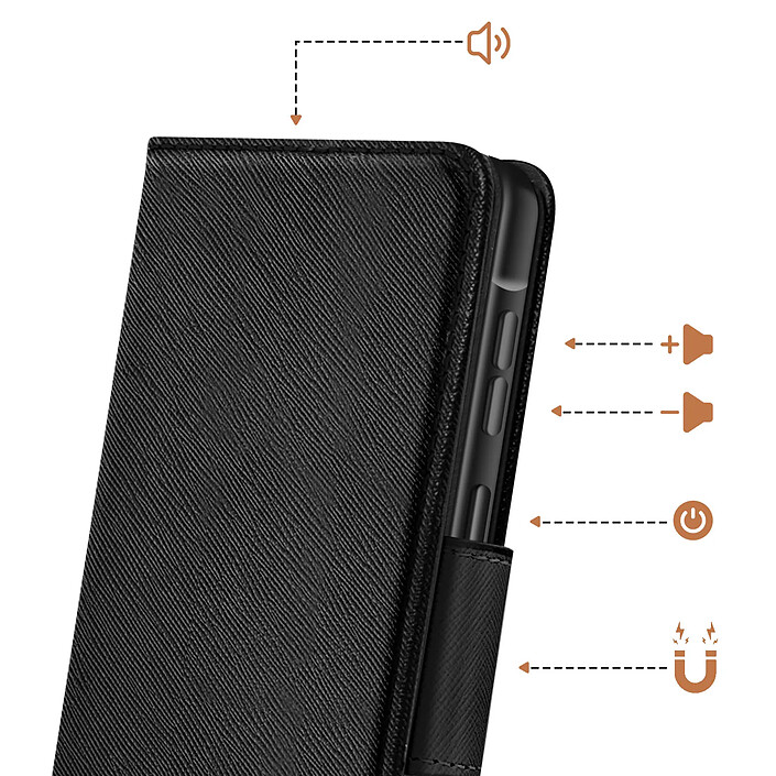 Avis Avizar Étui Portefeuille pour Galaxy A57 Série Fancy avec Fonction Support Noir