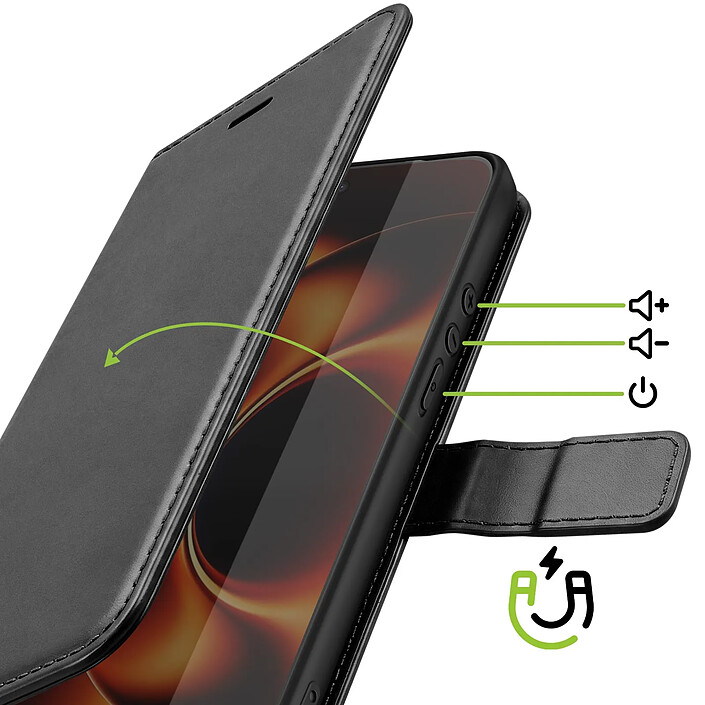 Avis Mayaxess Étui Portefeuille pour Xiaomi 17 Ultra avec Dragonne et Fonction Support Noir