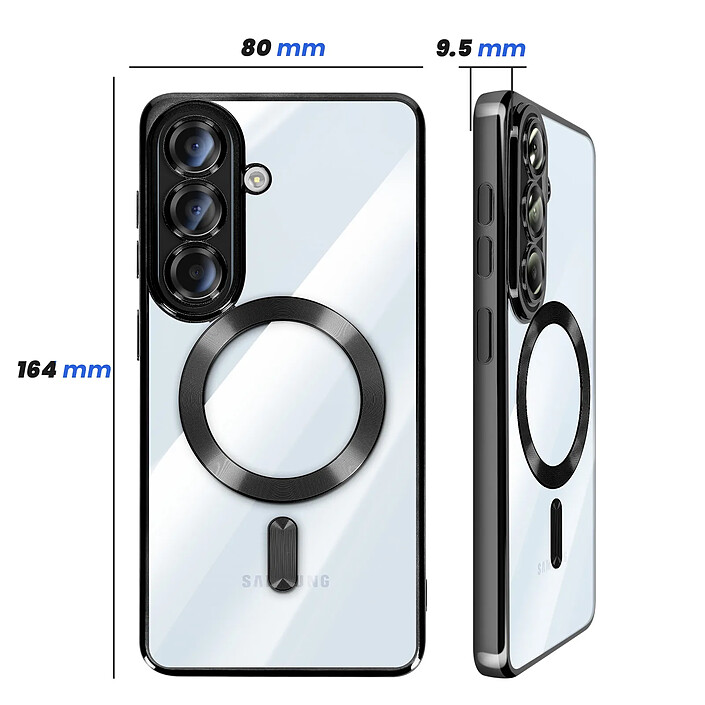 Avis Avizar Coque pour Galaxy A57 Compatible MagSafe avec Contour Chromé Noir