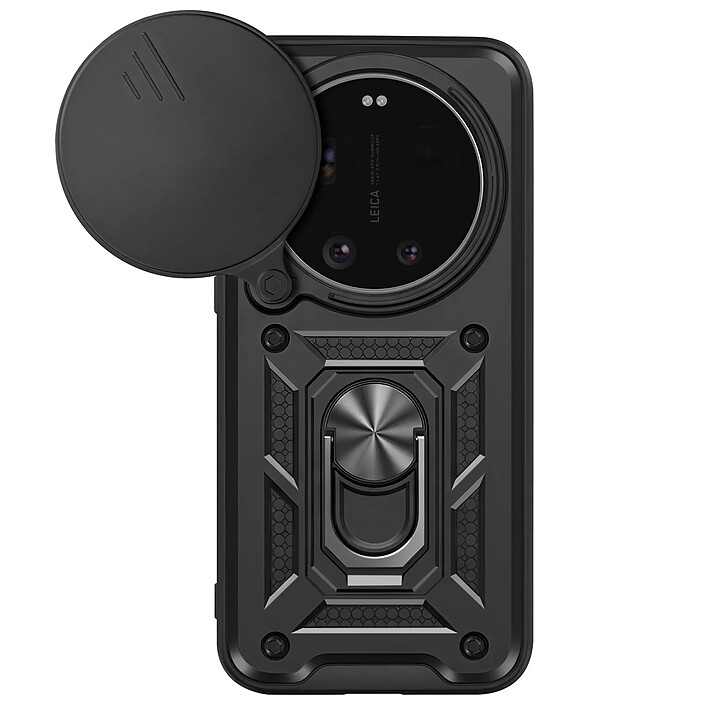 Mayaxess Coque pour Xiaomi 17 Ultra avec Cache Caméra Coulissante et Bague Magnétique Noir