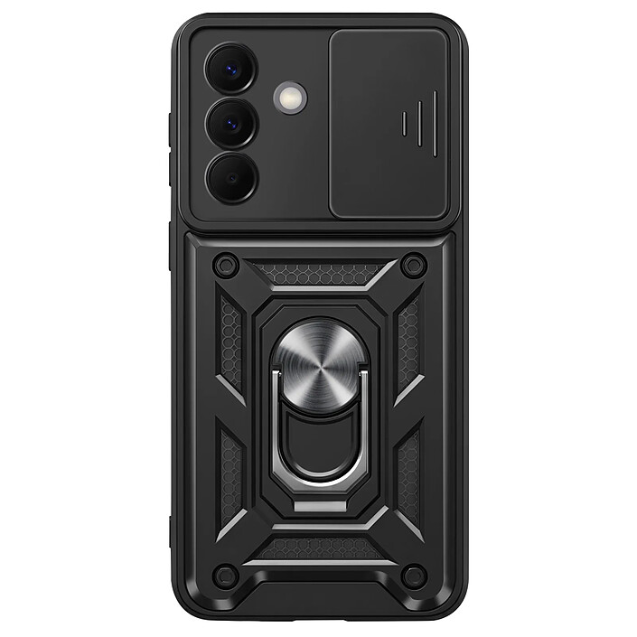 Mayaxess Coque pour Galaxy A57 avec Cache Caméra Coulissante et Bague Magnétique Noir