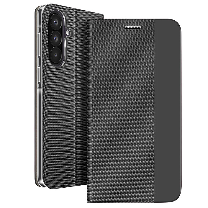 Avizar Étui pour Galaxy A57 Série Sensitive avec Fonction Support en Tissu Noir