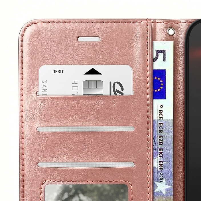 Mayaxess Étui Portefeuille pour Xiaomi 17 Ultra avec Dragonne et Fonction Support Rose champagne pas cher