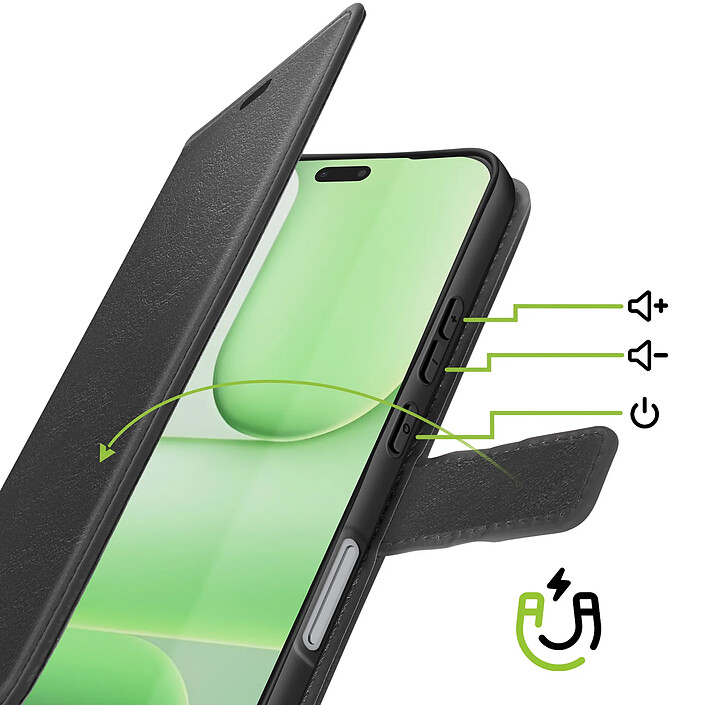 Avis Mayaxess Étui Portefeuille pour Honor 600 Lite avec Dragonne et Fonction Support Noir