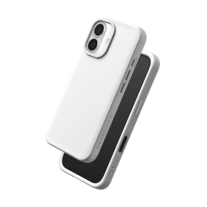 Avis Rhinoshield Coque pour iPhone 16 Plus Modèle SolidX compatible Recharge Sans Fil Blanc