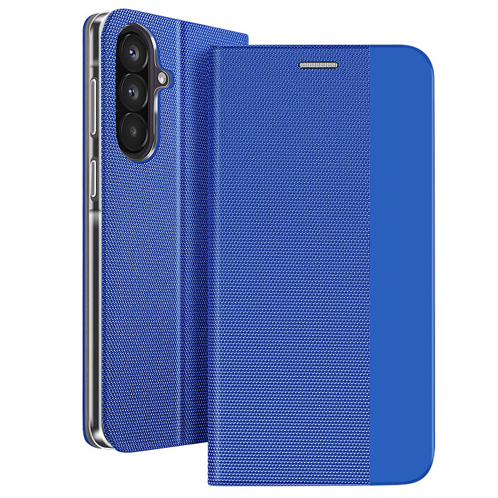 Étui pour Galaxy A57 Série Sensitive avec Fonction Support en Tissu Bleu