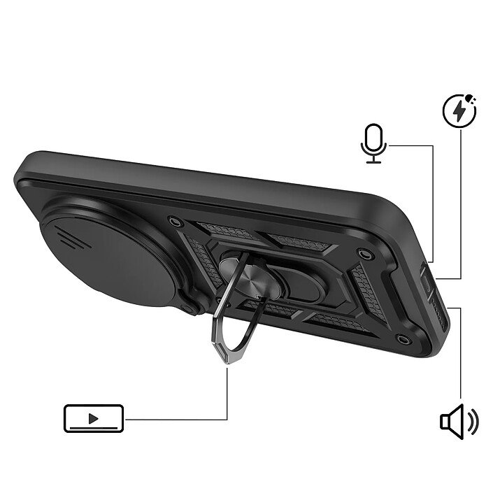 Avis Mayaxess Coque pour Xiaomi 17 Ultra avec Cache Caméra Coulissante et Bague Magnétique Noir