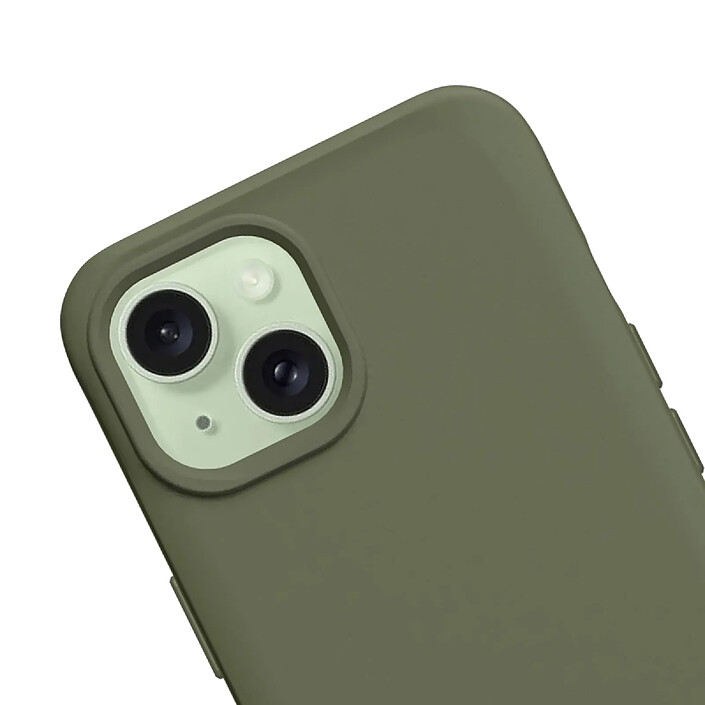 Rhinoshield Coque pour iPhone 15 Modèle SolidX Compatible Recharge Sans Fil Vert olive pas cher