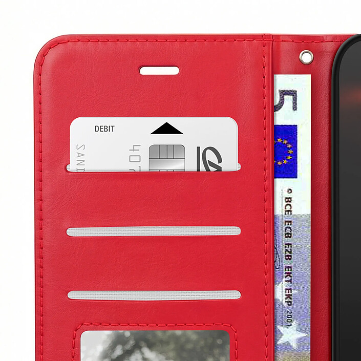 Mayaxess Étui Portefeuille pour Xiaomi 17 Ultra avec Dragonne et Fonction Support Rouge pas cher
