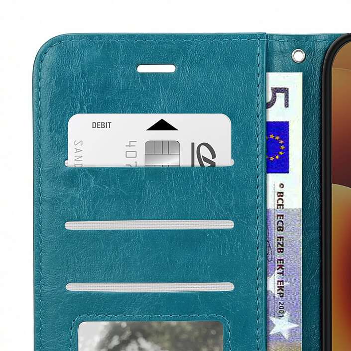 Mayaxess Étui Portefeuille pour Xiaomi 17 avec Dragonne et Fonction Support Turquoise pas cher