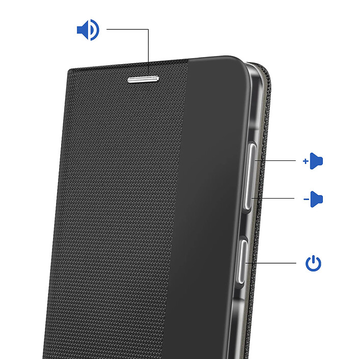Avis Avizar Étui pour Galaxy A57 Série Sensitive avec Fonction Support en Tissu Noir