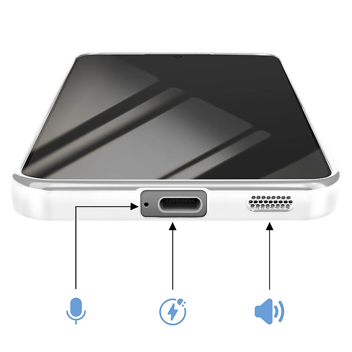 Avizar Coque pour Galaxy A57 Compatible MagSafe avec Contour Chromé Gris pas cher