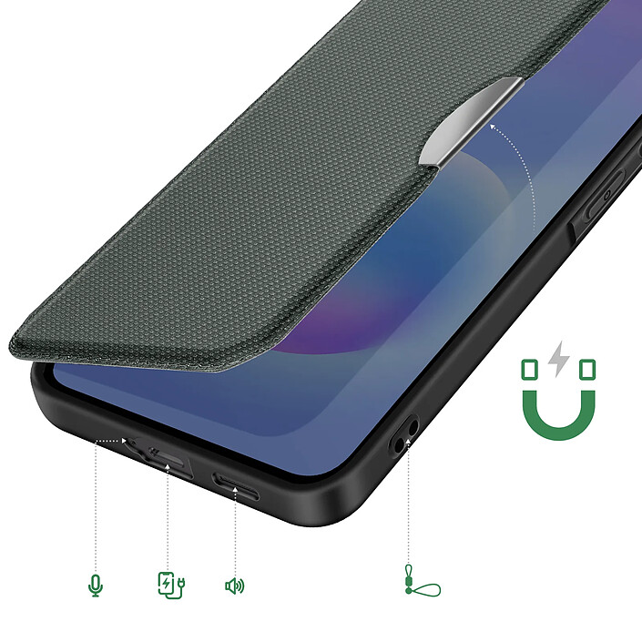 Acheter Avizar Étui Folio pour Galaxy A57 Finition Carbone avec Porte-carte