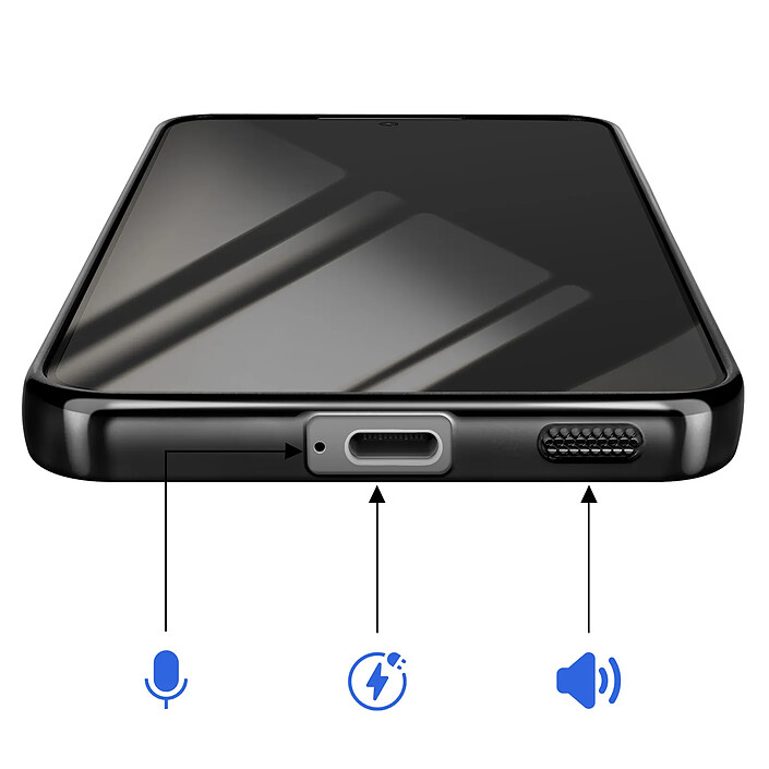 Avizar Coque pour Galaxy A57 Compatible MagSafe avec Contour Chromé Noir pas cher