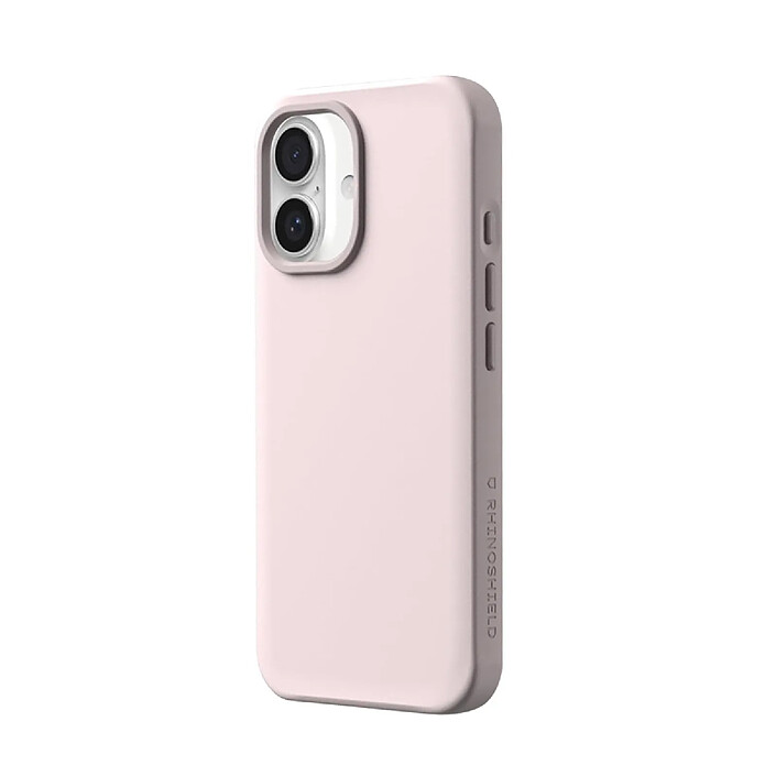Rhinoshield Coque pour iPhone 16 Plus Modèle SolidX Antichoc compatible recharge sans fil Rose clair