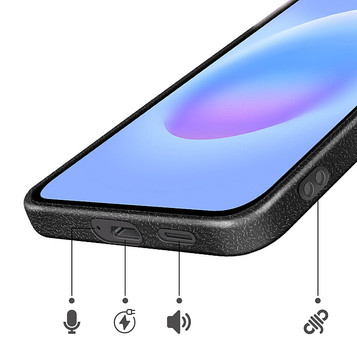 Acheter Avizar Coque pour Galaxy A57 en Silicone Souple Texturée Antidérapante Noir