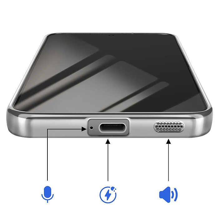 Avizar Coque pour Galaxy A57 Compatible MagSafe avec Contour Chromé Argent pas cher