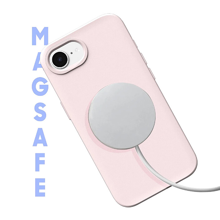 Avis Rhinoshield Coque Magsafe pour iPhone 16e / 17e Modèle SolidSuit avec bords surélevés Rose clair