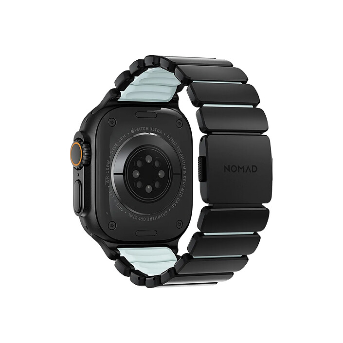 Nomad Bracelet pour Apple Watch 49mm Magnétique Design Hybride Modèle Stratos Noir
