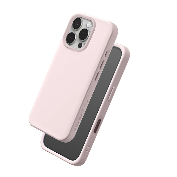 Rhinoshield Coque pour iPhone 16 Pro Max Modèle SolidX Antichoc compatible recharge sans fil Rose clair pas cher