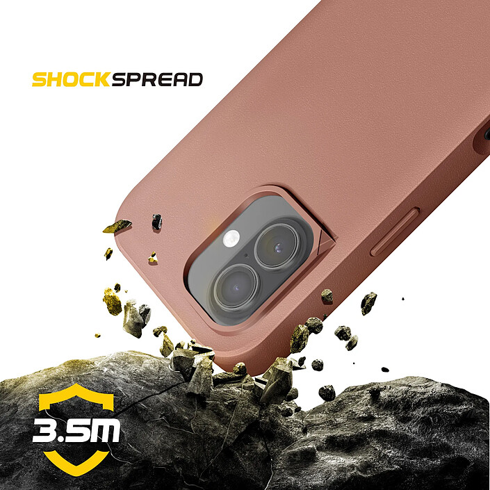 Rhinoshield Coque MagSafe pour iPhone 17 Collection SolidX Finition Mate Anti-Chutes 3.5m Rose antique pas cher