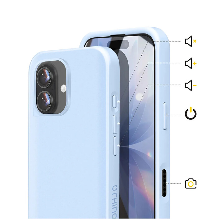 Acheter Rhinoshield Coque pour iPhone 17 Modèle SolidX Anti-chutes 3.5 m certifiée MIL-STD 810G Bleu clair