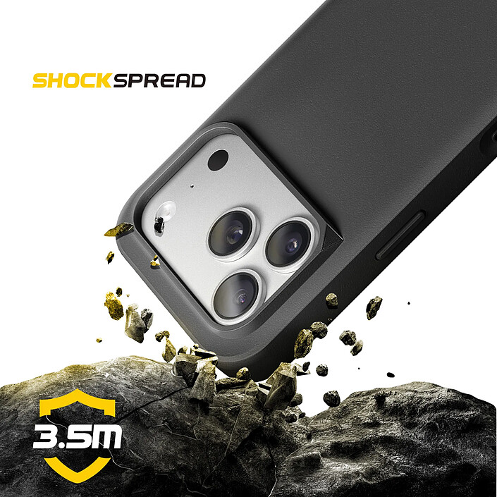 Rhinoshield Coque MagSafe pour iPhone 17 Pro Modèle SolidX Finition Mate Anti-Chutes 3.5m Noir pas cher