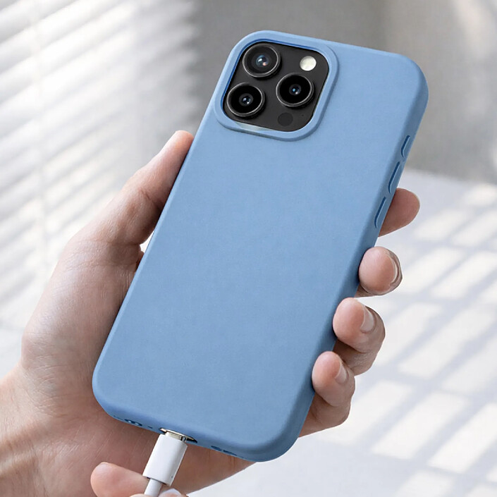 Rhinoshield Coque pour iPhone 15 Pro Modèle SolidX Antichoc Compatible Recharge sans Fil Bleu pas cher