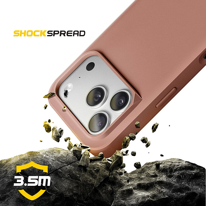 Acheter Rhinoshield Coque MagSafe pour iPhone 17 Pro Modèle SolidX Finition Mate Anti-Chutes 3.5m Rose antique